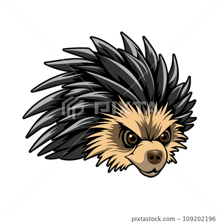 Generative ai porcupine animal mascot. Ai generated character. Isolated symbol of resilience and strength for hunting club or sports team, embodies determination, sharp spirit, and enthusiasm Generative ai porcupine animal mascot. Ai generated character. Isolated symbol of resilience and strength for hunting club or sports team, embodies determination, sharp spirit, and enthusiasm 109202196