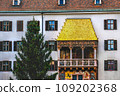 Golden Roof or Goldenes Dachl Innsbruck during christmas markets in city old town or Altstadt - 109202368