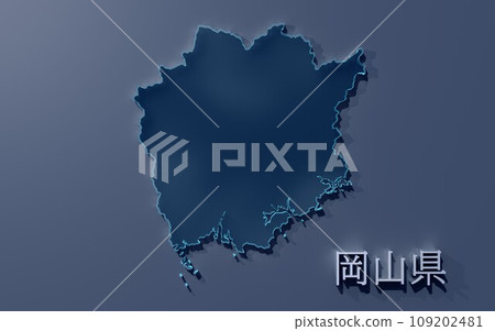 日本岡山縣地圖 日本岡山縣地圖 109202481