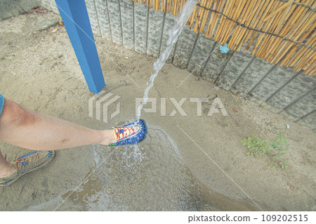 沙灘洗腳照片 109202515