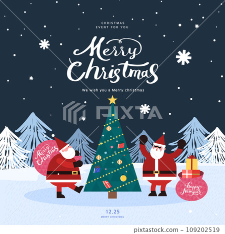 Christmas shopping illustration. Web-Baner. POP-UP 109202519