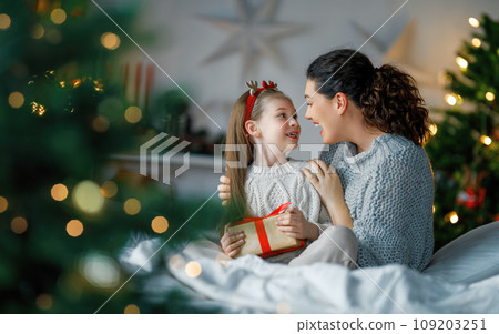 family celebrating Christmas 109203251