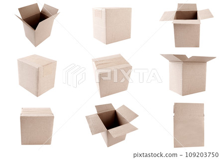 A set of cardboard boxes 109203750