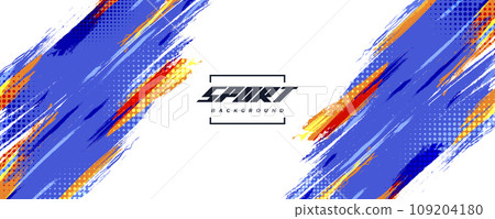 Abstract and Dynamic Brush Background with Halftone Effect. Brush Stroke Illustration for Banner, Poster, or Sports Background. Scratch and Texture Elements For Design Abstract and Dynamic Brush Background with Halftone Effect. Brush Stroke Illustration for Banner, Poster, or Sports Background. Scratch and Texture Elements For Design 109204180