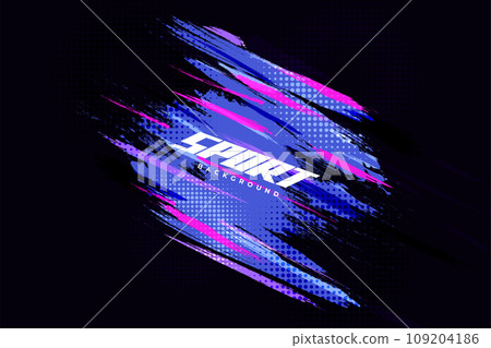 Abstract and Colorful Brush Background with Halftone Effect. Brush Stroke Illustration for Banner, Poster, or Sports Background. Scratch and Texture Elements For Design Abstract and Colorful Brush Background with Halftone Effect. Brush Stroke Illustration for Banner, Poster, or Sports Background. Scratch and Texture Elements For Design 109204186