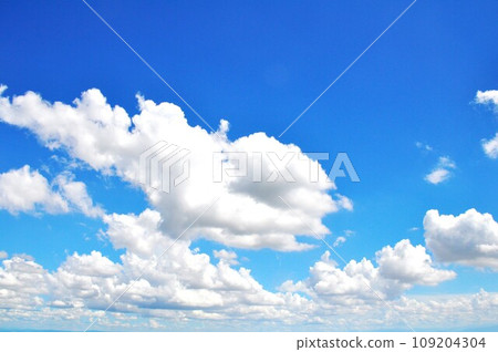 Summer blue sky and white clouds Summer blue sky and white clouds 109204304