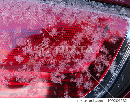 frozen car taillights frozen car taillights 109204382