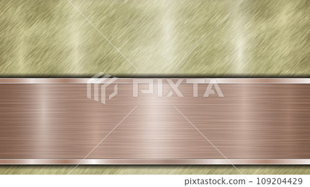 Metal background with polished plate 109204429