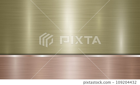 Metal background with polished plate 109204432