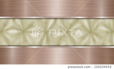 Metal background with polished plate Metal background with polished plate 109204459