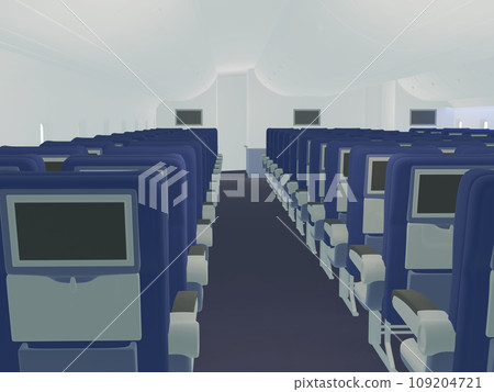seat on an empty airplane 109204721
