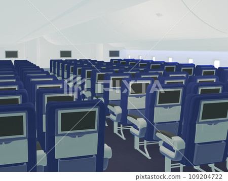 seat on an empty airplane 109204722