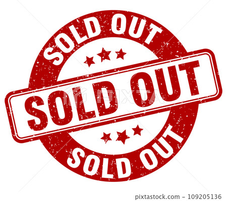sold out stamp. sold out label. round grunge sign sold out stamp. sold out label. round grunge sign 109205136