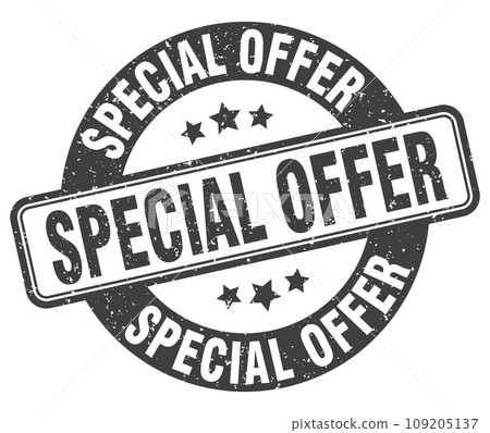 special offer stamp. special offer label. round grunge sign 109205137