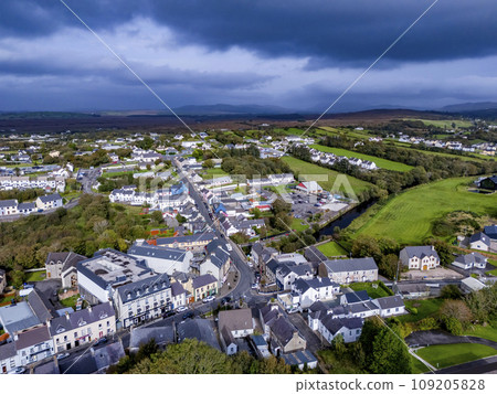 Aerial view of the Atlantic coast by Ardara in County Donegal - Ireland 109205828