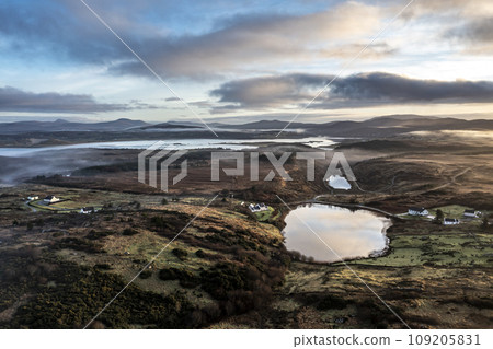 Aerial view of Bonny Glen by Portnoo in County Donegal - Ireland Aerial view of Bonny Glen by Portnoo in County Donegal - Ireland 109205831