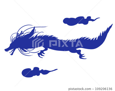 酷炫的剪影龍 109206136