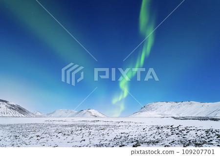 Aurora Borealis. Northern lights and starry skies. Nature. Scandinavian countries. 109207701