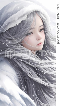 AI插畫25位雪域美少女 109207971