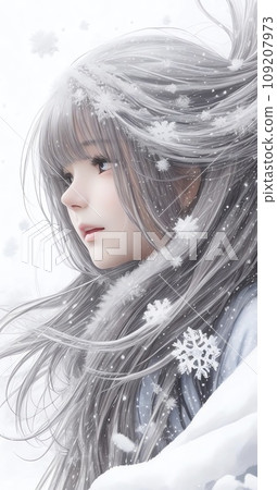 AI插畫雪舞世界的美少女27 AI插畫雪舞世界的美少女27 109207973