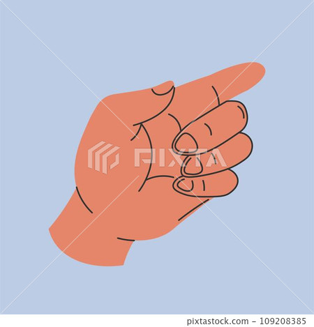 Hand with pointing finger, gesture showing sign Hand with pointing finger, gesture showing sign 109208385