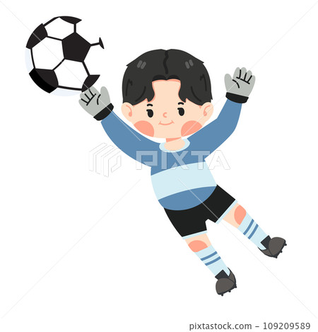 Kid Soccer football goalie keeper Kid Soccer football goalie keeper 109209589