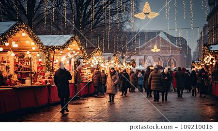People at Christmas market 109210016