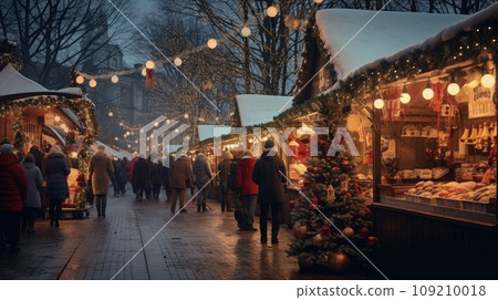 People at Christmas market 109210018