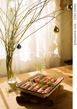 Traditional Christmas dish "Pigs in a blanket" Traditional Christmas dish "Pigs in a blanket" 109210080