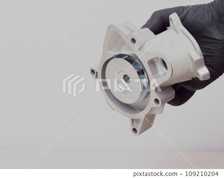 Water pumps motor for car isolated on white background Image Water pumps motor for car isolated on white background Image 109210204