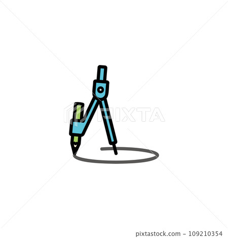 簡單的指南針插圖 簡單的指南針插圖 109210354