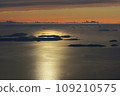 Aerial view of the sunset over the Kerama Islands 109210575