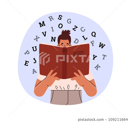 Dysgraphia, dyslexia and learning difficulties, vector illustration isolated. 109211664