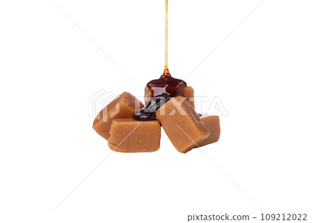 PNG,Cubes of salted caramel , isolated on white background PNG,Cubes of salted caramel , isolated on white background 109212022
