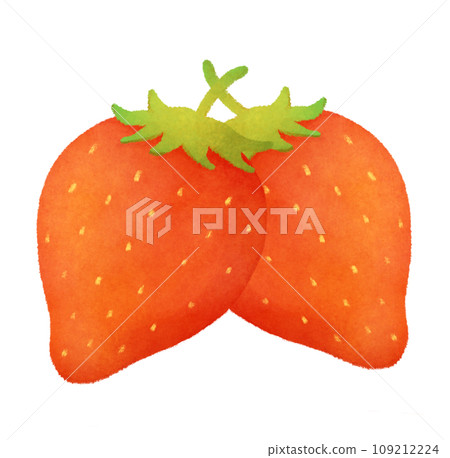 Hand-drawn style strawberry illustration 109212224