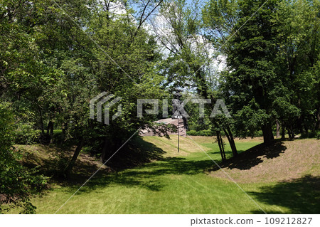 Kiev, Ukraine May 15, 2021: Memorial Babi Yar site of the Nazi mass executions of the civilian population of Roma, Jews and Soviet prisoners of war during World War II 109212827