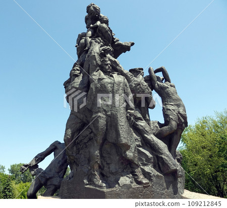 Kiev, Ukraine May 15, 2021: Memorial Babi Yar site of the Nazi mass executions of the civilian population of Roma, Jews and Soviet prisoners of war during World War II 109212845