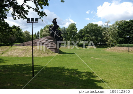 Kiev, Ukraine May 15, 2021: Memorial Babi Yar site of the Nazi mass executions of the civilian population of Roma, Jews and Soviet prisoners of war during World War II 109212860