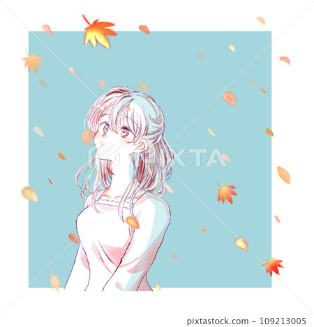 感性的女人秋天的落葉 109213005