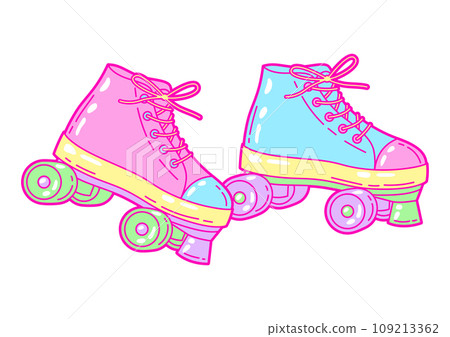 Illustration of rollers. Colorful cute icon. Creative symbol in cartoon style. 109213362