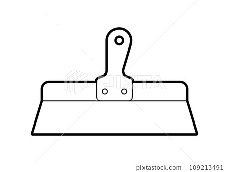 Illustration of spatula. Repair working tool. Equipment for construction industry and business. 109213491