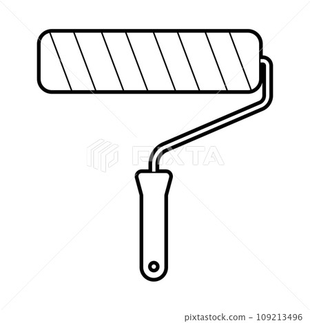Illustration of roller. Repair working tool. Equipment for construction industry and business. Illustration of roller. Repair working tool. Equipment for construction industry and business. 109213496