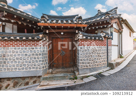 Bukchon Hanok Village is a residential neighborhood in Seoul, South Korea 109213912