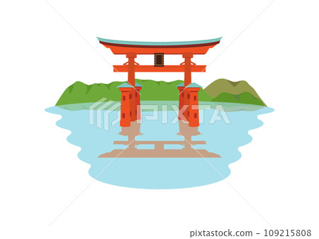 Itsukushima Shrine Otorii illustration 109215808