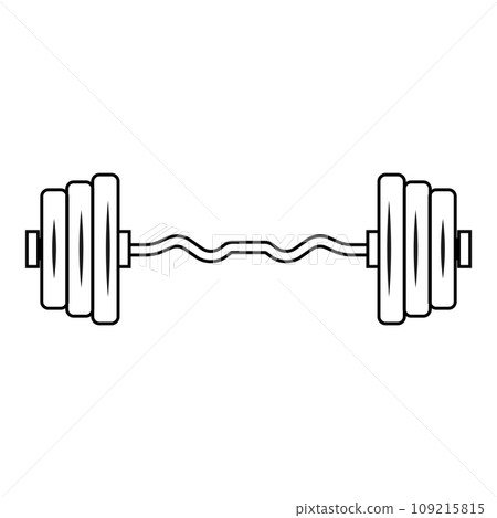 Barbell vector icon 109215815