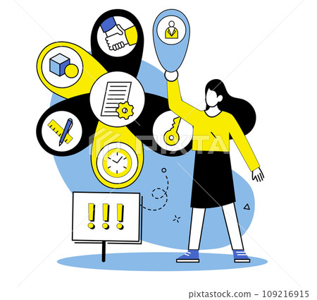 Business routine vector illustration. Challenges are inevitable in business world and test ones ability to adapt and overcome Productivity is measure efficiency and effectiveness in accomplishing Business routine vector illustration. Challenges are inevitable in business world and test ones ability to adapt and overcome Productivity is measure efficiency and effectiveness in accomplishing 109216915