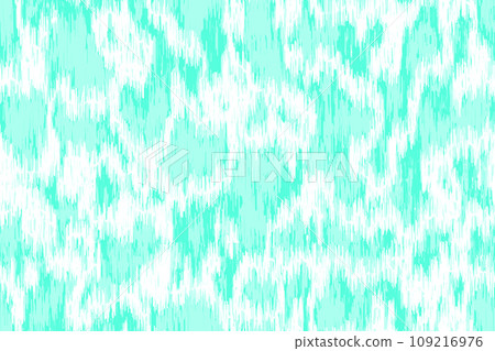 Abstract turquoise and white batik ikat or tie dye seamless pattern 109216976