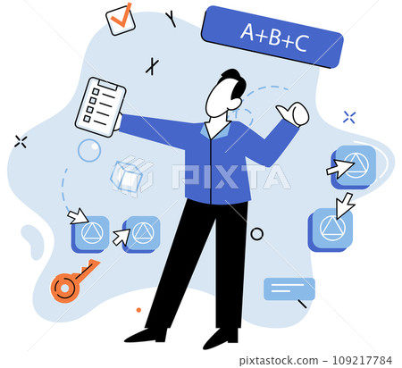 Creative thinking. Vector illustration. It is moment when light bulb illuminates, when puzzle pieces finally fall into place Discovery is sweet reward determined minds, driven by curiosity 109217784