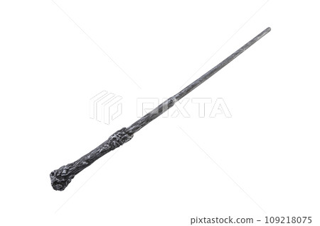 Dark magic wand isolated on white background with clipping path Dark magic wand isolated on white background with clipping path 109218075