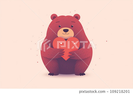Cute Bear with hearts Cute Bear with hearts 109218201